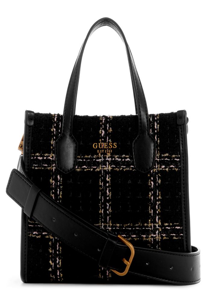 Mini Cartera Silvana Mini Tote Bkw Negro Guess-0