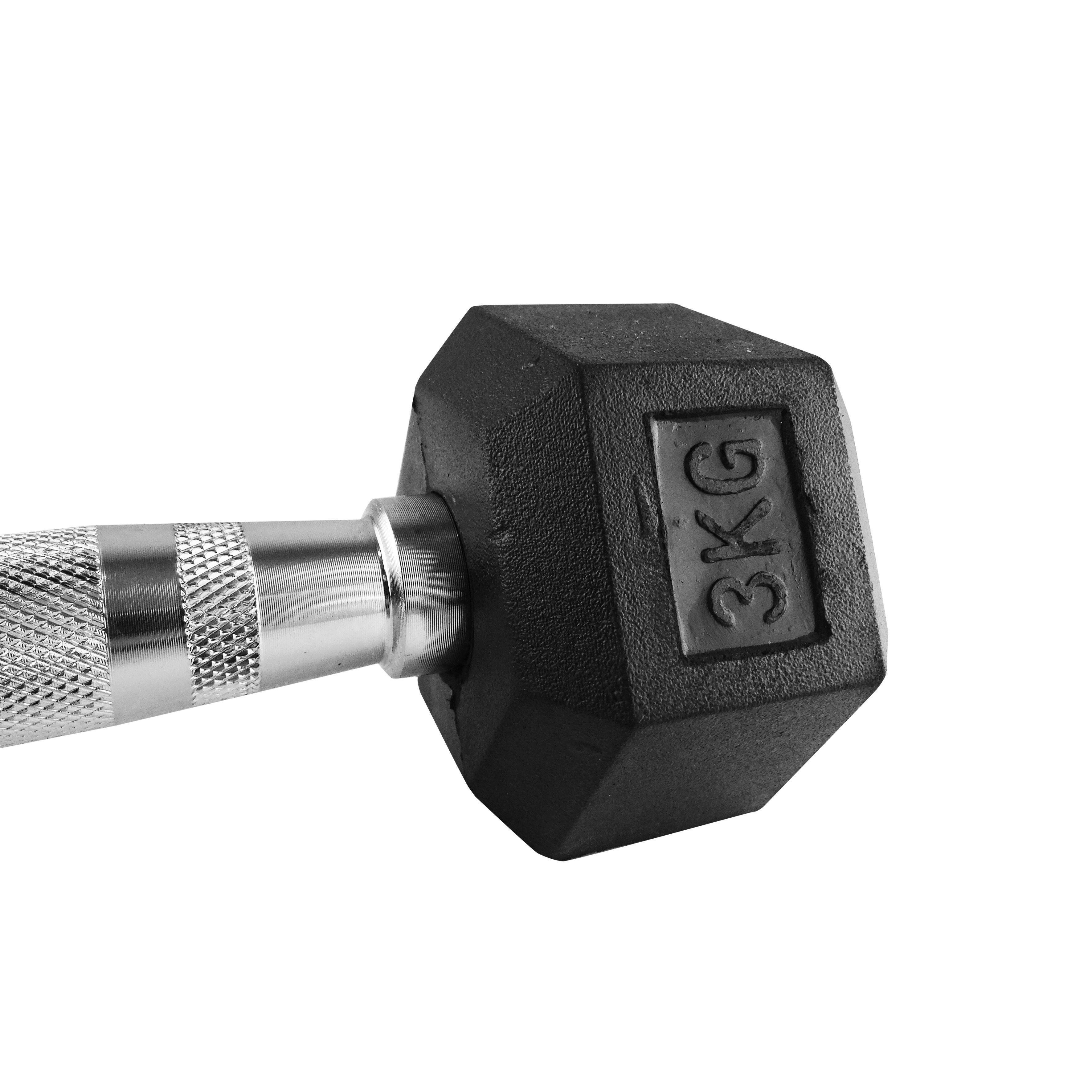 MANCUERNA HEXAGONAL GOMA CROMADA 3KG-3