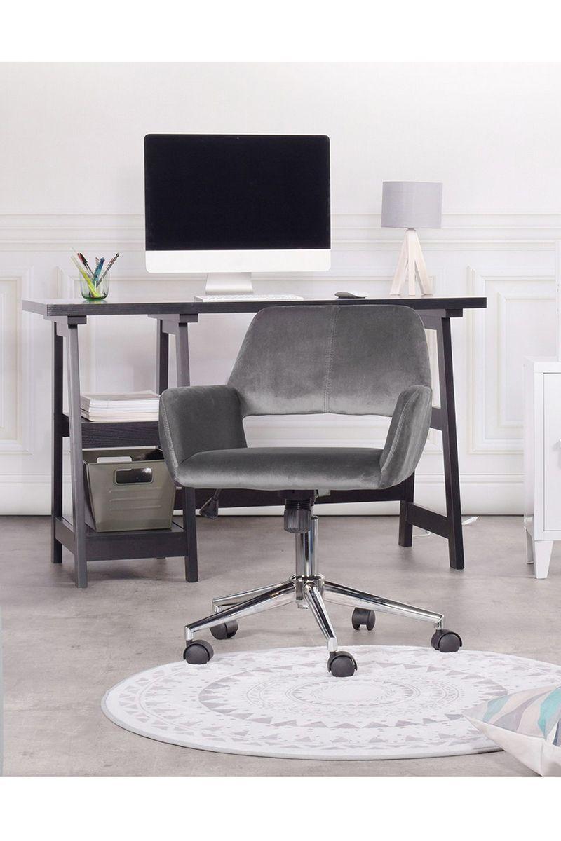 Silla de Escritorio Cromwell Terciopelo Gris-4
