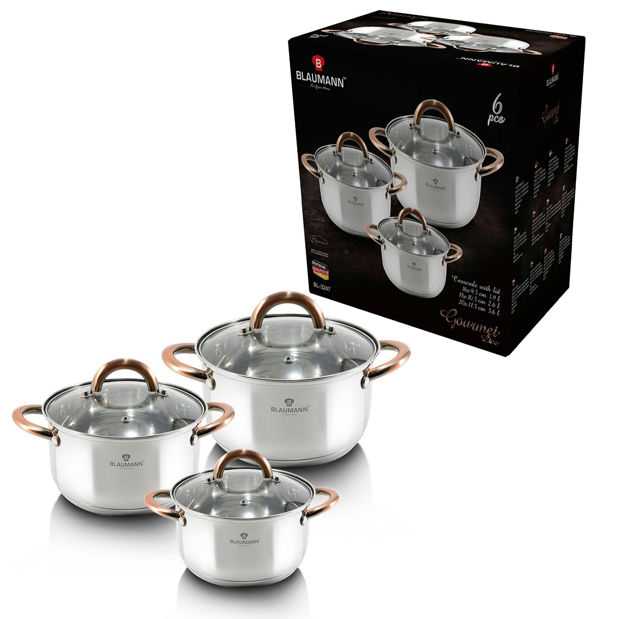 Bateria Linea gourmet 6 piezas acero inoxidable-1