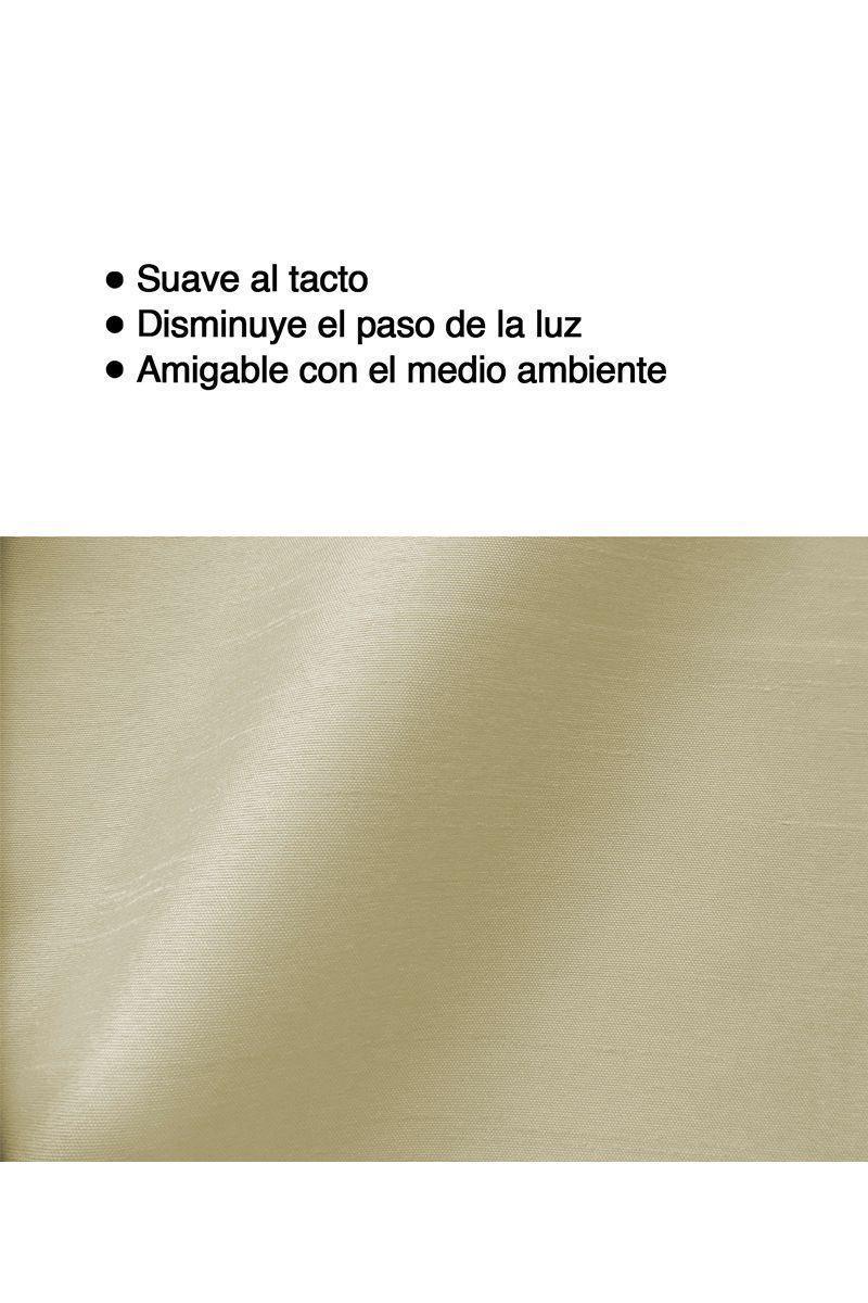 Pack 2 Cortinas de Tela Ojales 140x220 cm Beige-3