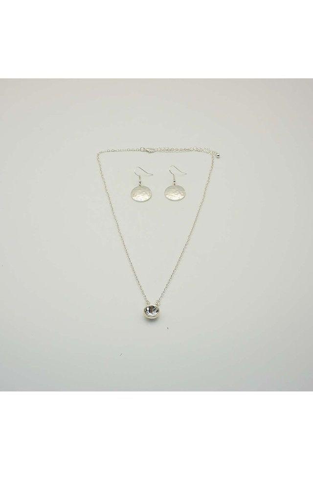 Collar Set Ilumina Plateado i-D-0