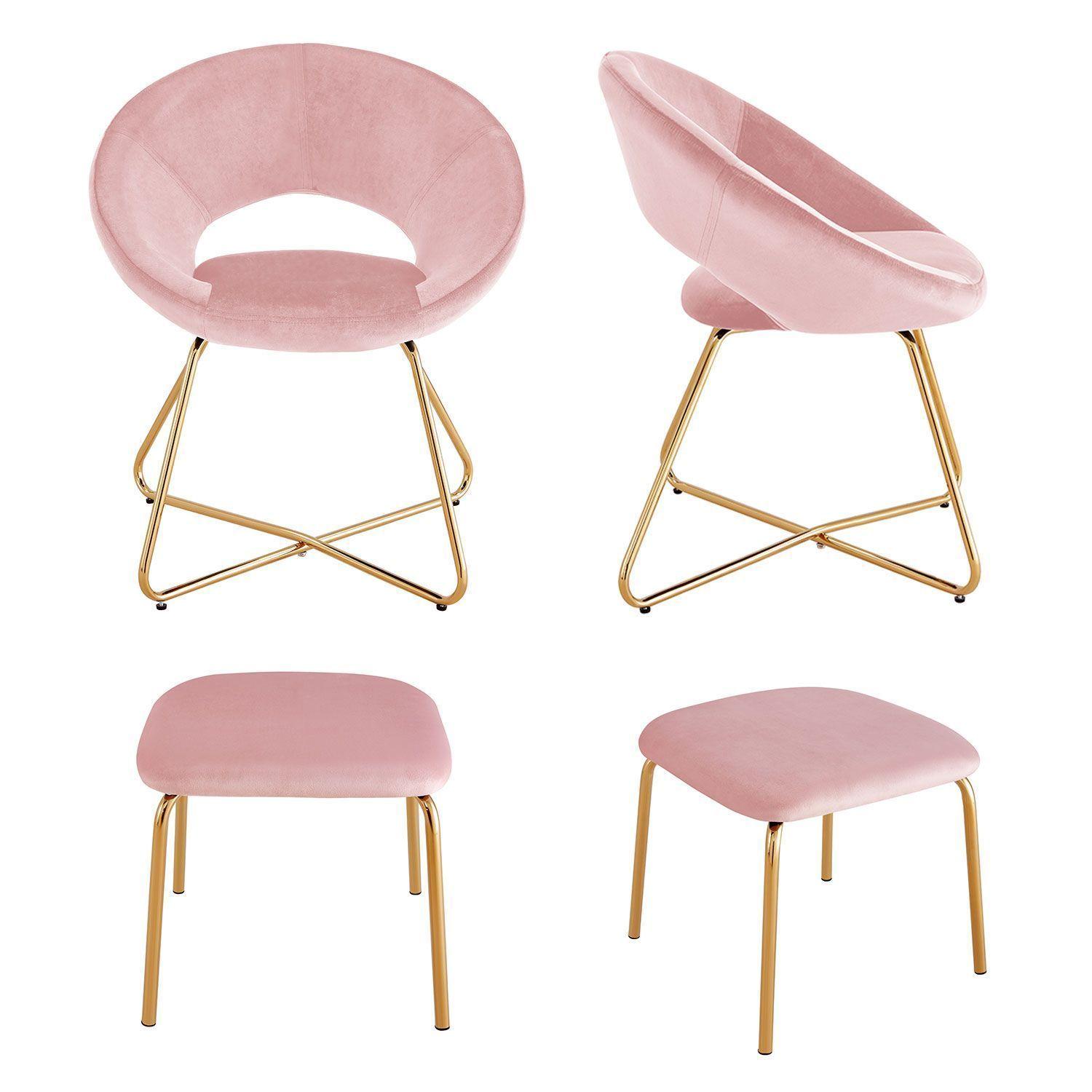 Sitial Poltrona Filippo con Reposapiés Rosa-3