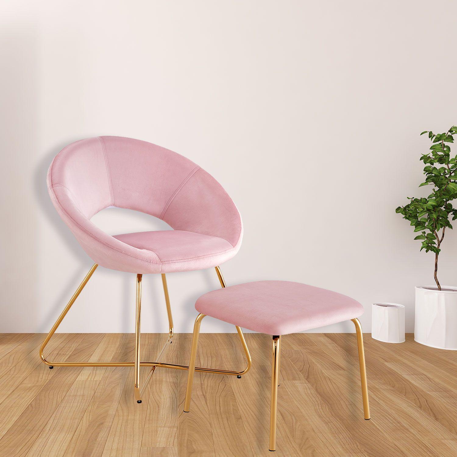 Sitial Poltrona Filippo con Reposapiés Rosa-5