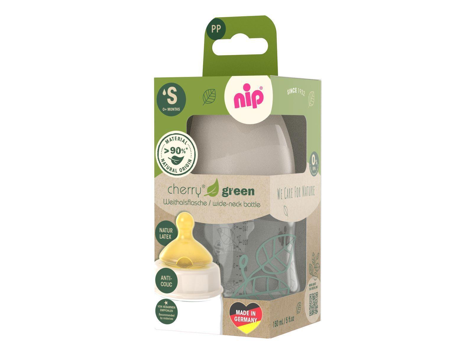 Mamadera Latex Cherry Green 150 ml crema -2