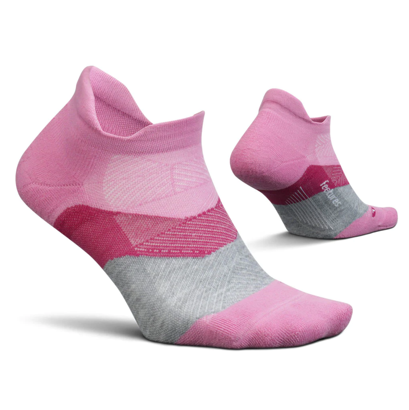 Calcetines Elite Ultra Light Cushion No Show Tab - Push-thru Pink - Feetures-1