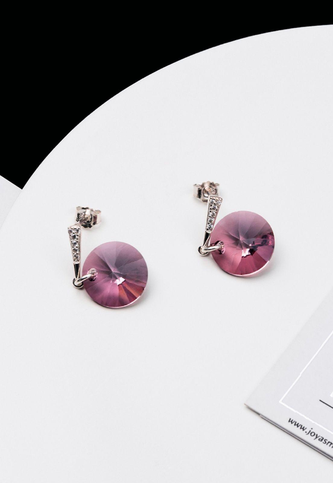 Aros Paris Cristales Genuinos Antique Pink-1