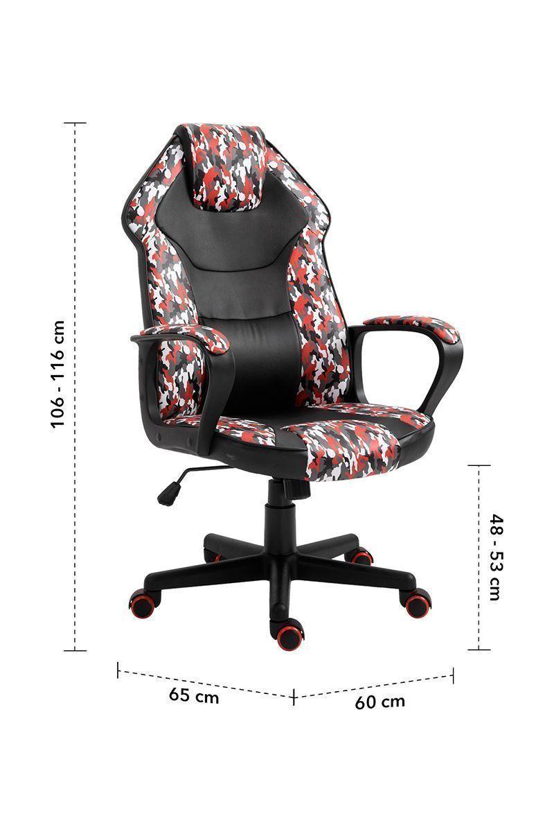 Silla Gamer Legend Pro Altura Ajustable Rojo-2