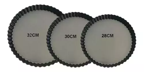 Pack 3 Moldes Desmontables Kuchen Pie 28 30 32cm Desmontable-0