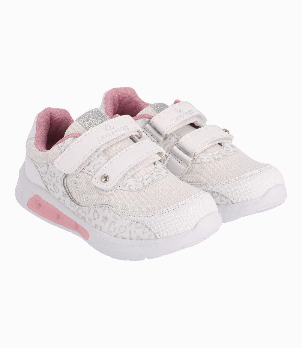 Zapatilla Con Luces Niña Blanco Limonada-0