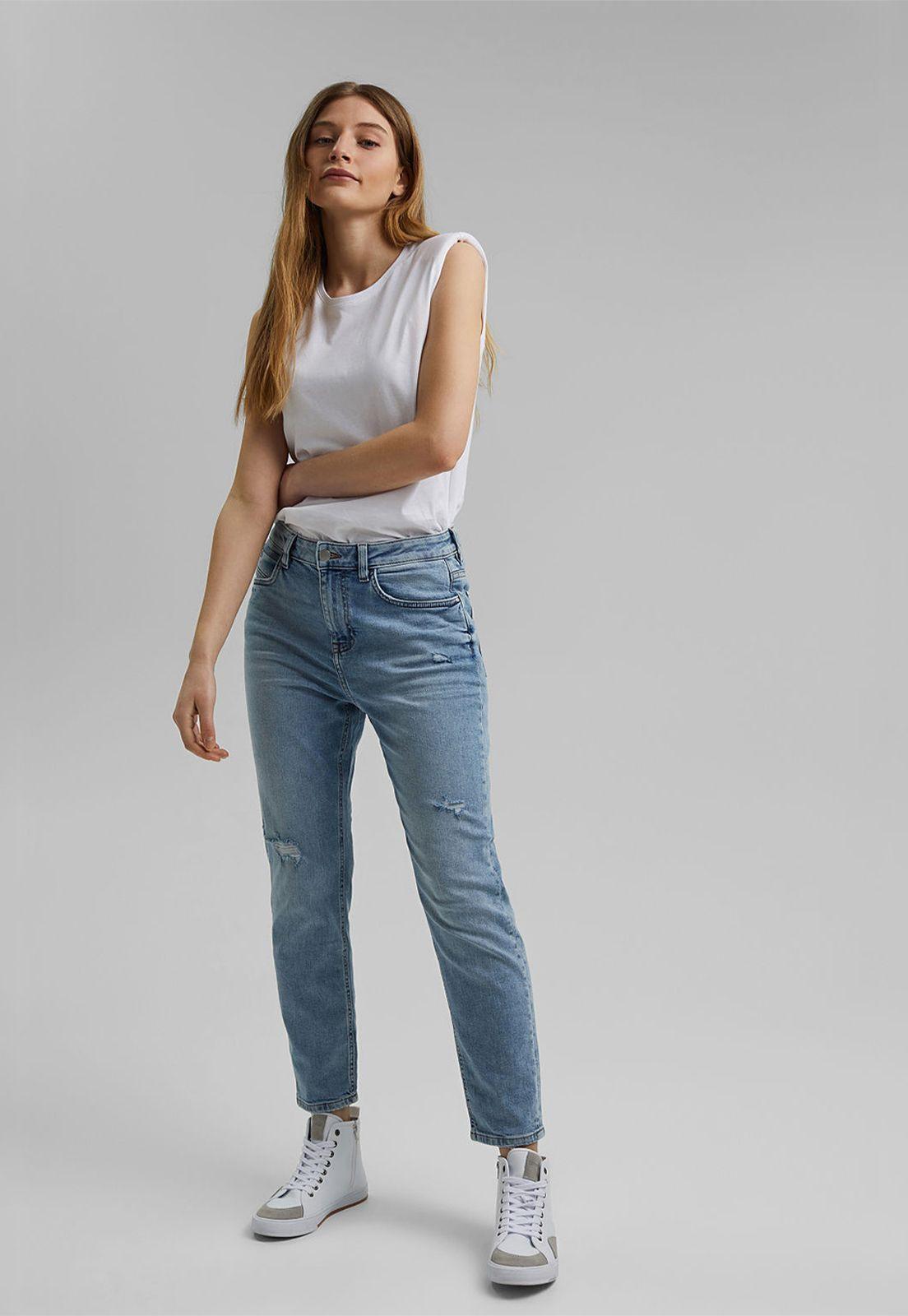 Jeans Mujer Boyfriend Medium Rise Esprit-0