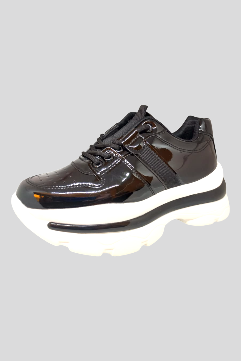 Zapatilla Urbana con plataforma Negro -1