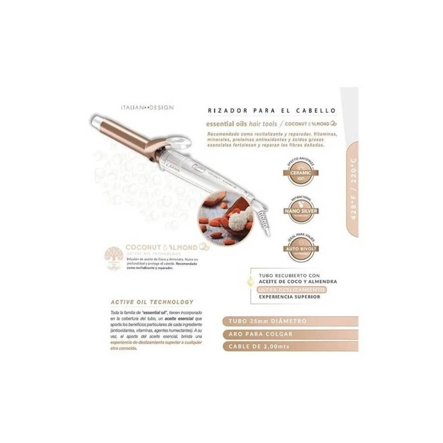 Ondulador Rizador 25mm Ceramic Ion 220°C Antifrizz Coconut Gama-2