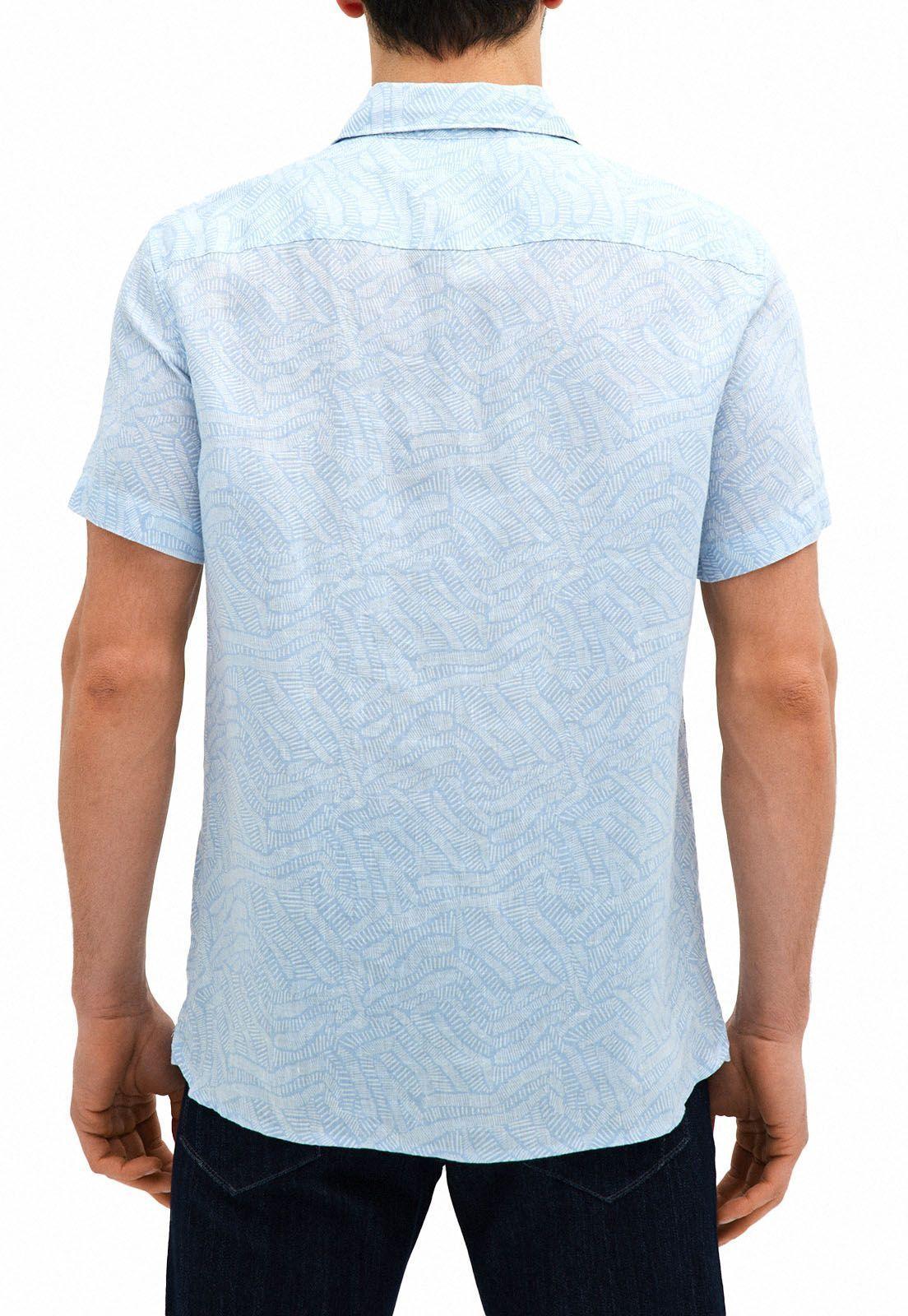 Camisa lino celeste estampada-1