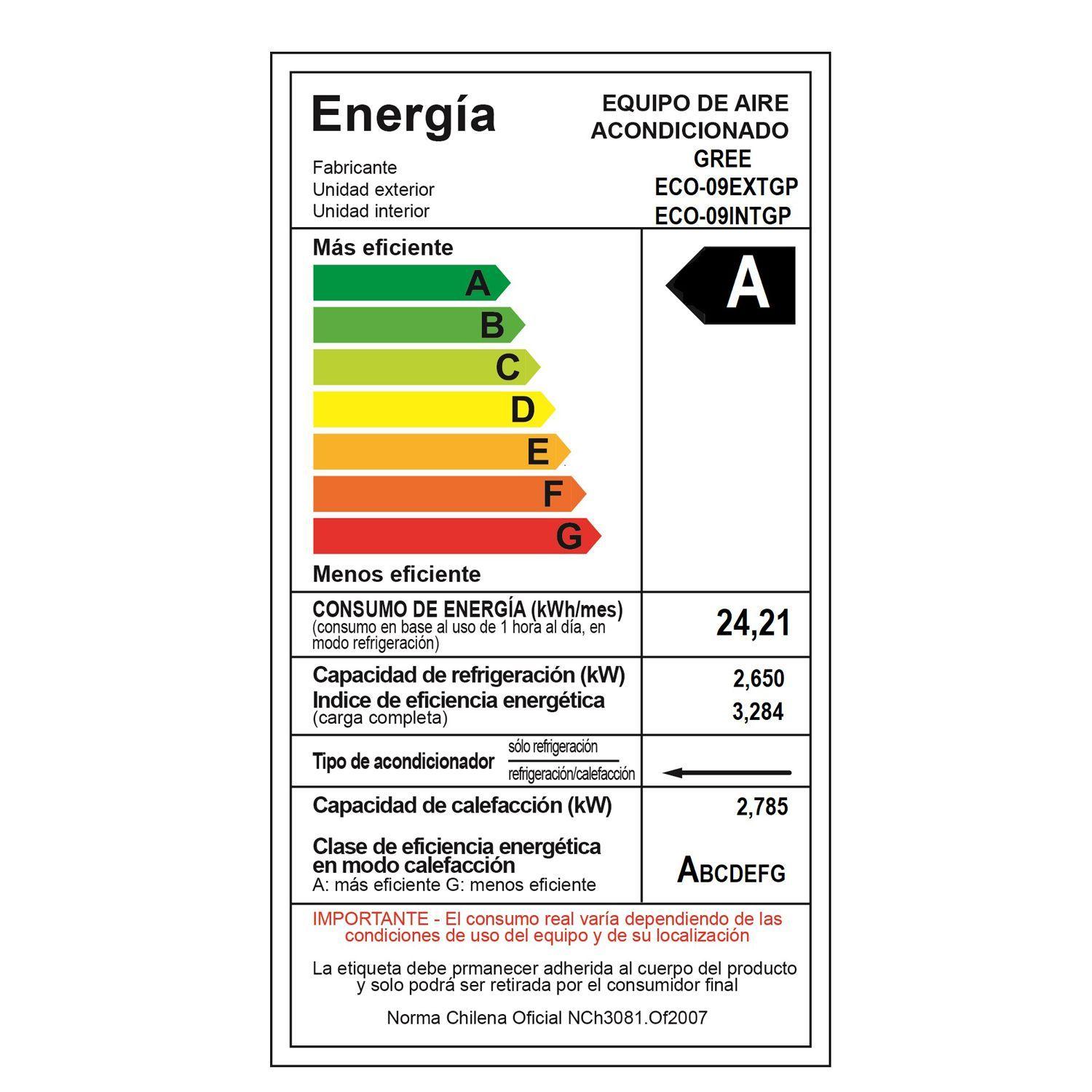 Aire Acond. Split SHOOTAIRE On-Off 9000BTU WiFi-3