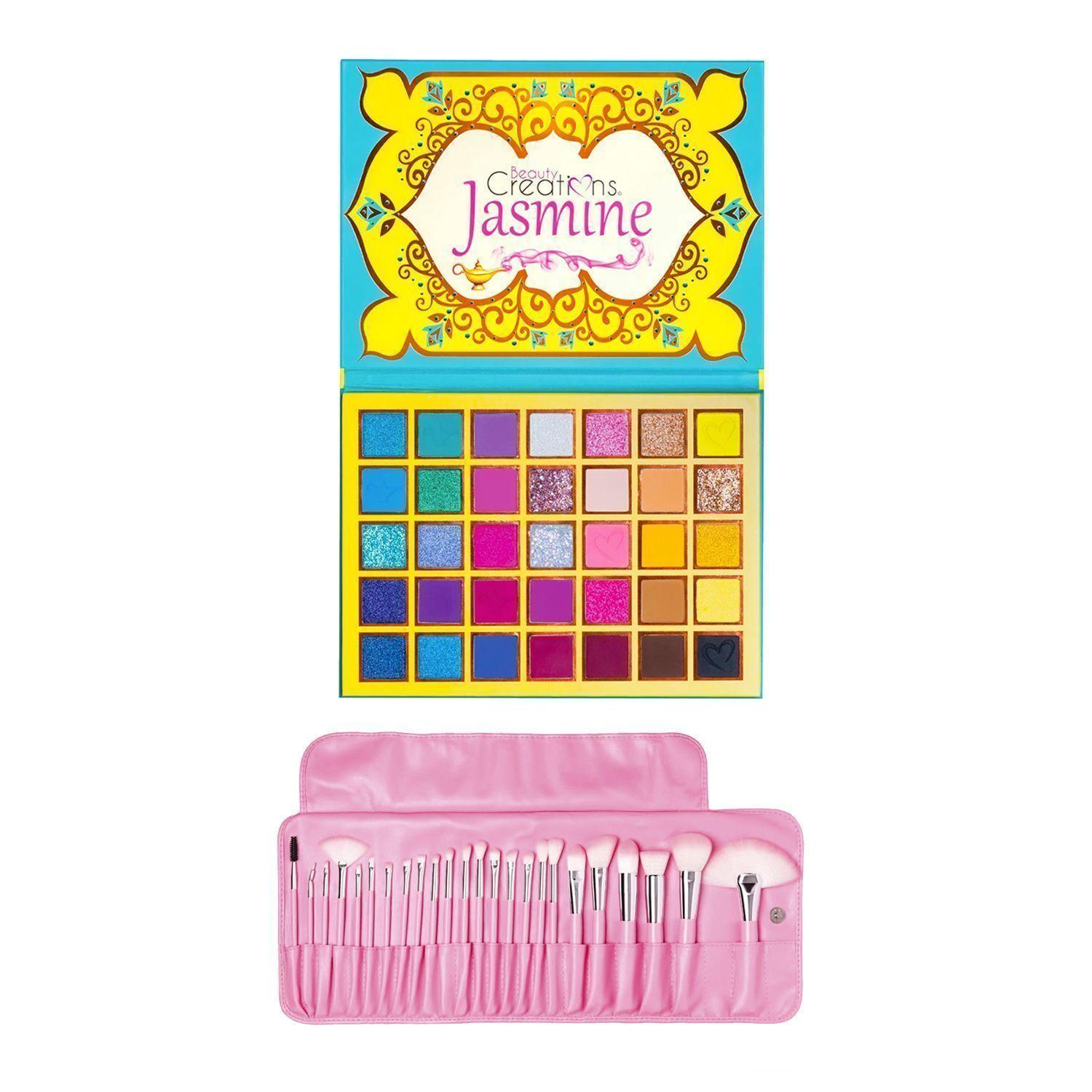 Pack Paleta De Sombra “Jasmine”+ Set 24 Brochas Pastel Cotton Candy de Beauty Creations-0