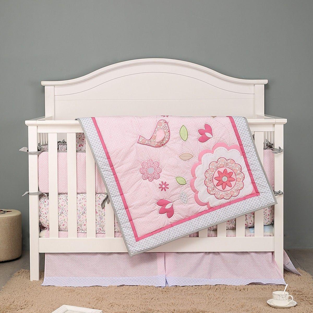 SET ROPA DE CUNA 4 PIEZAS FLOWERS-2
