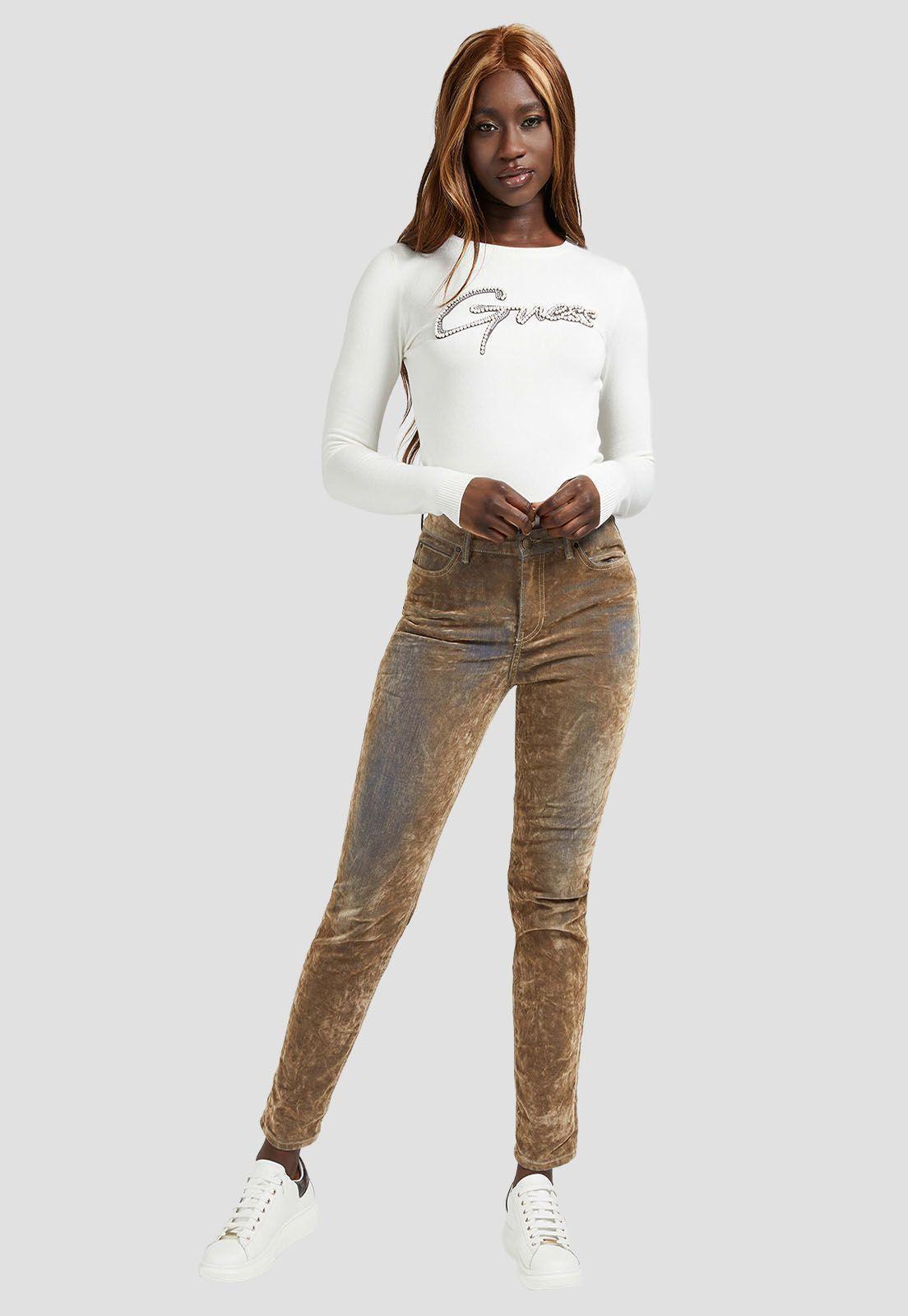 Tejido Ada Rn Ls Swtr G012 Blanco Guess-1