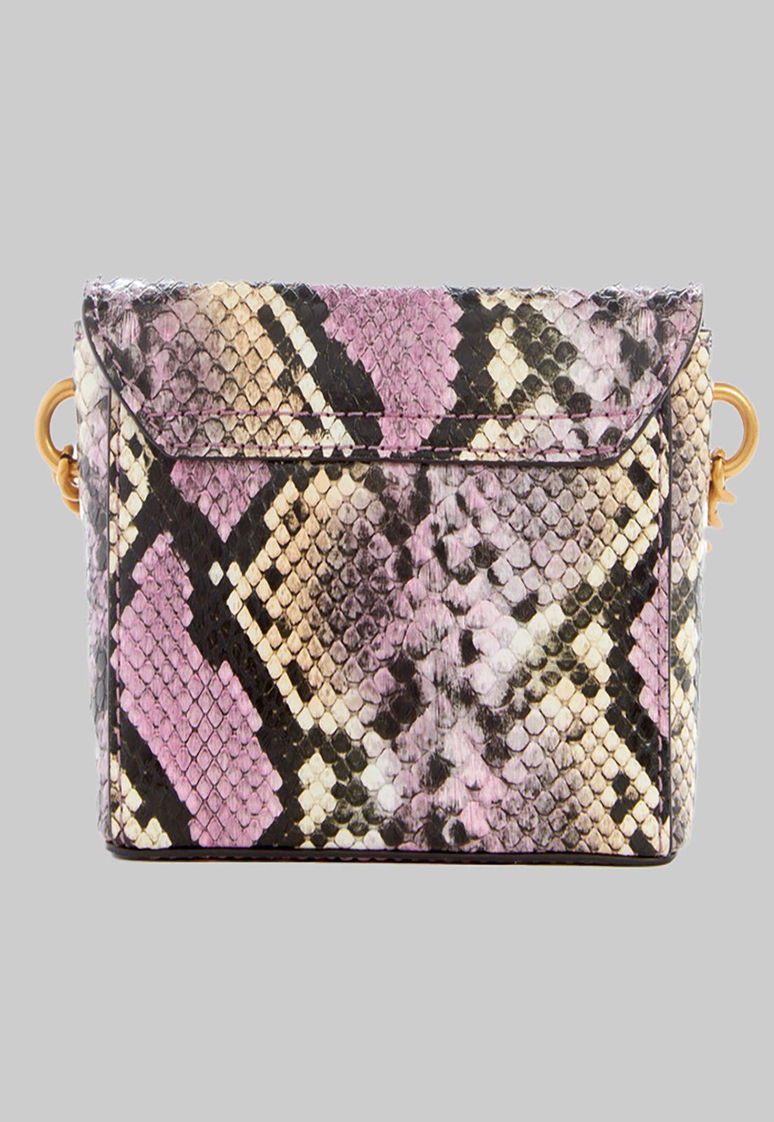 Mini Cartera Guess Shenny Micro Mini Flap Pin Rosado-2