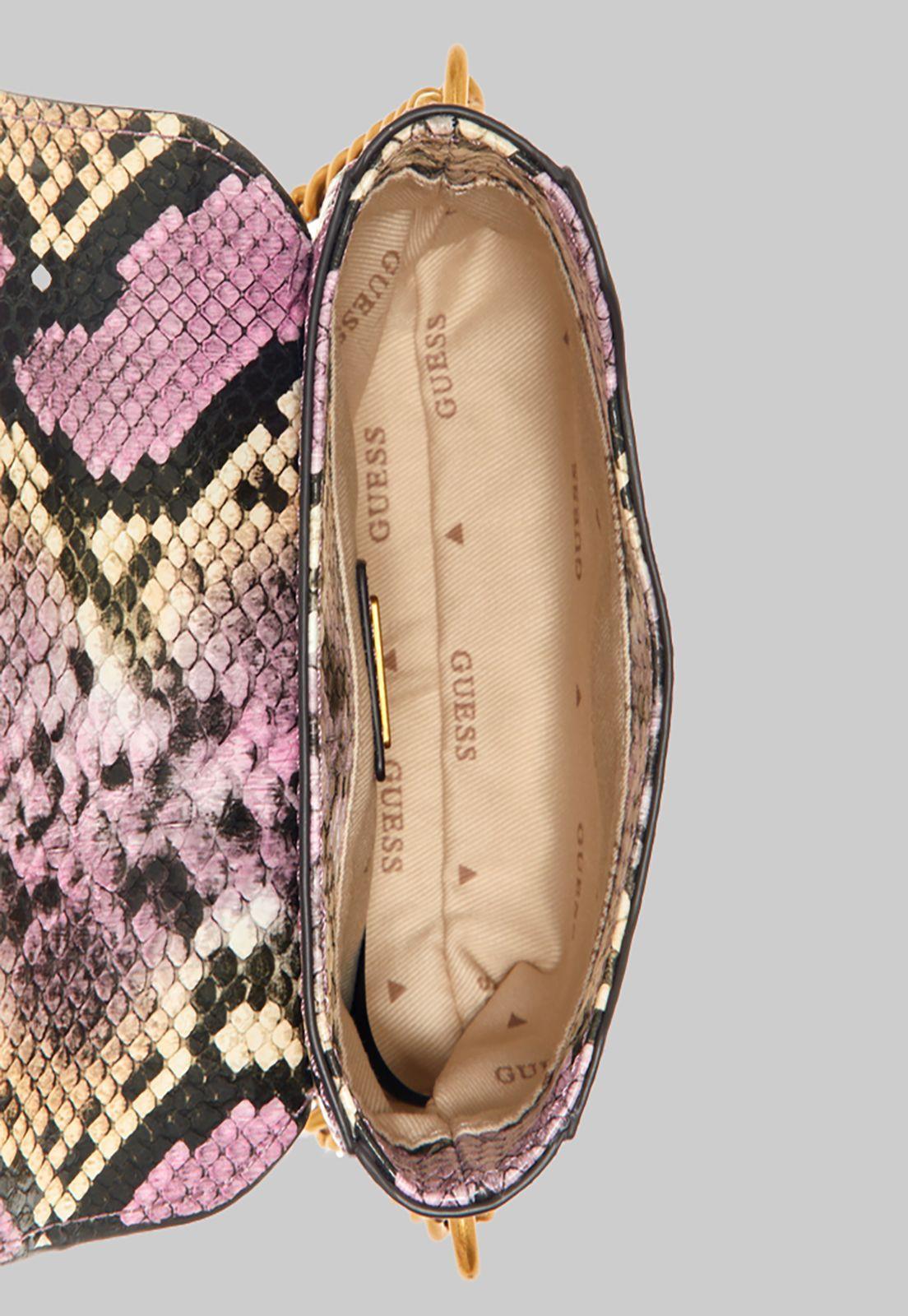 Mini Cartera Guess Shenny Micro Mini Flap Pin Rosado-3