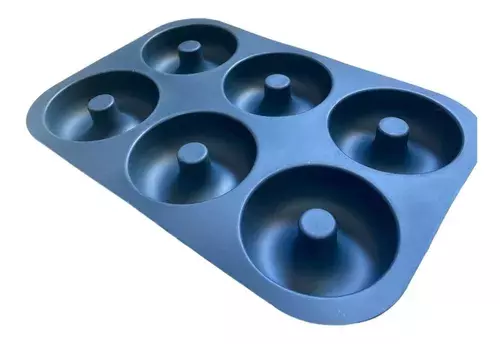 Pack X2 Moldes De Silicona Donas Moldes Donuts Molde Dona 6 AZUL OSCURO-5