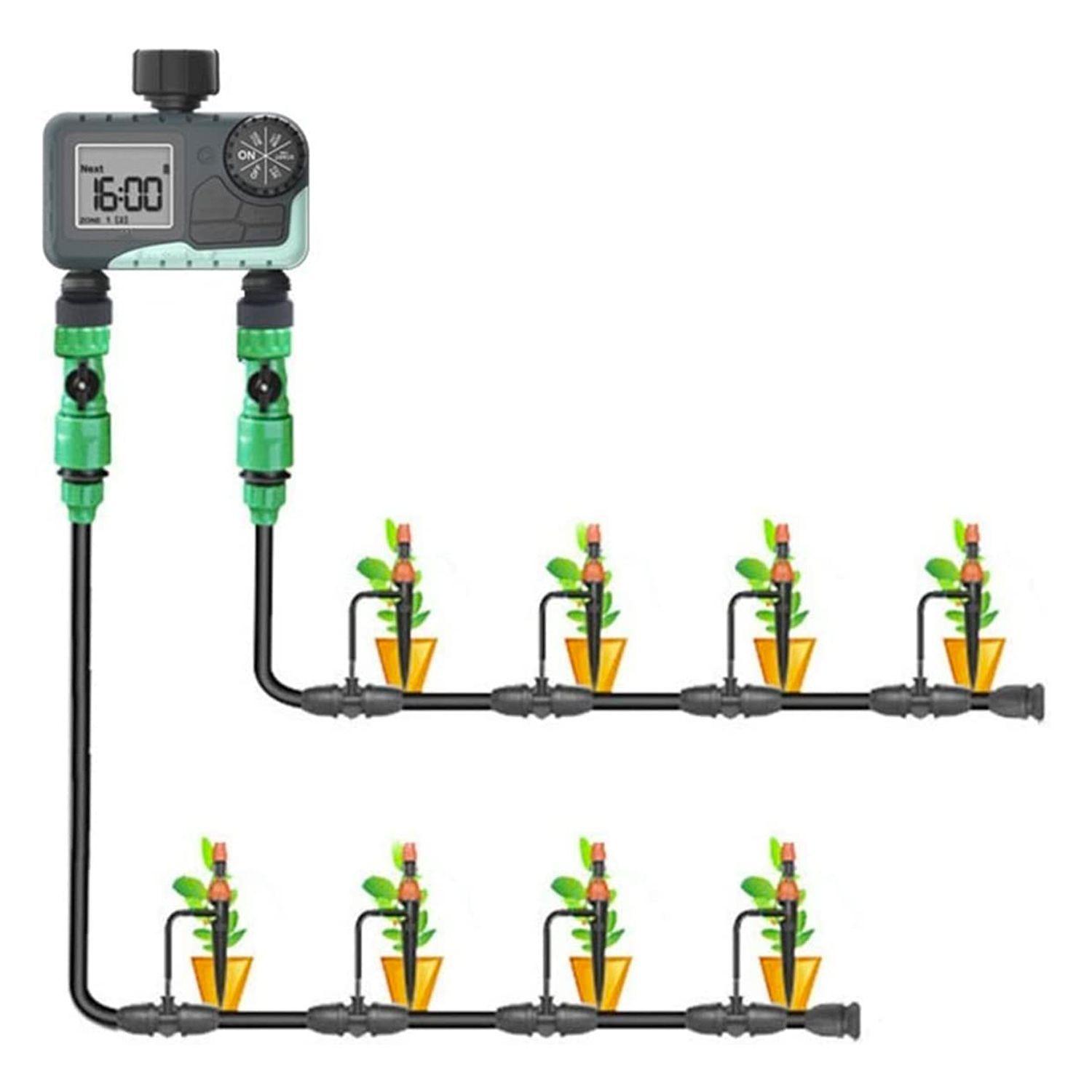 Programador de Riego Digital Para Jardín 2 Zonas-3