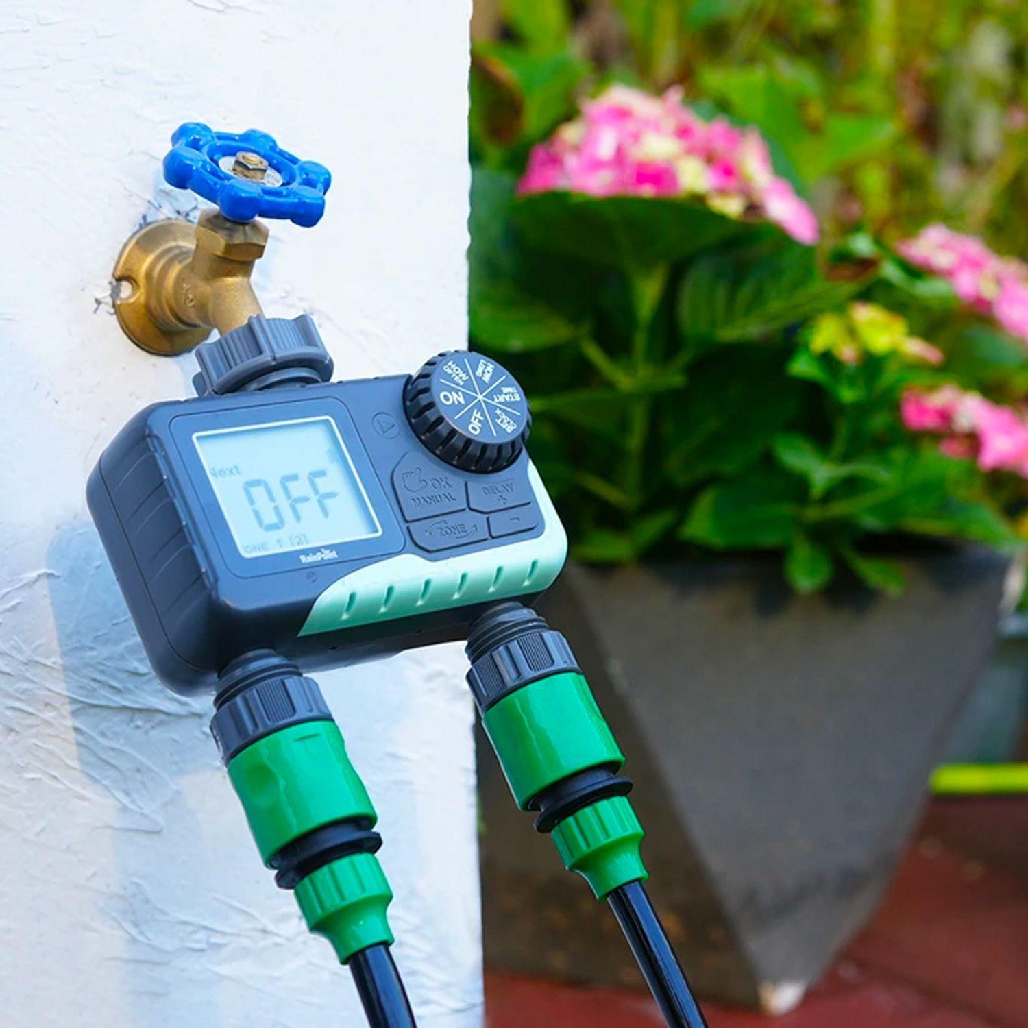 Programador de Riego Digital Para Jardín 2 Zonas-5