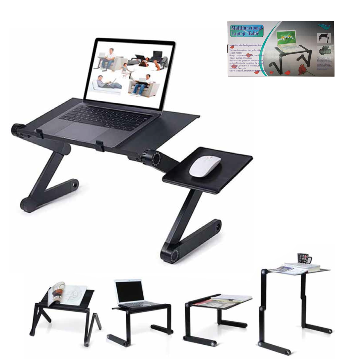 Soporte Laptop Soporte Macbook Cooler Negro-1