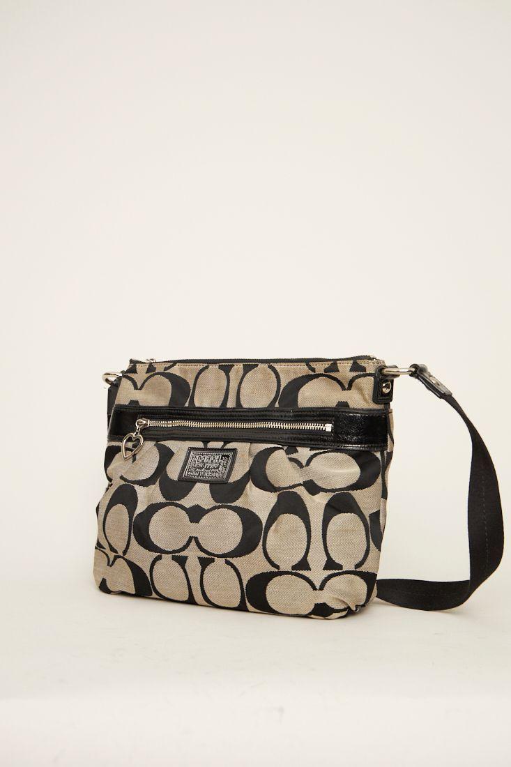 Cartera casual reciclado grafito coach talla M  -1