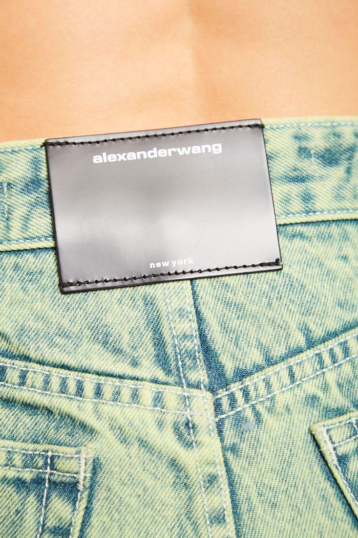 Shorts denim reciclado verde alexander wang talla S -4