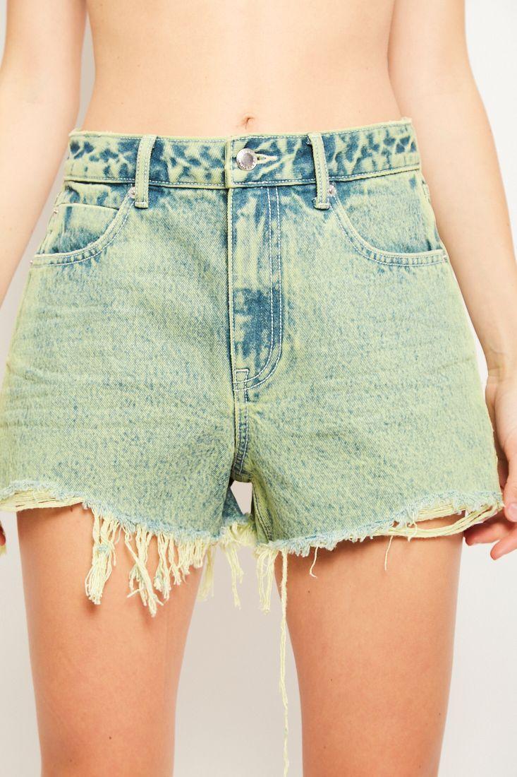 Shorts denim reciclado verde alexander wang talla S -1