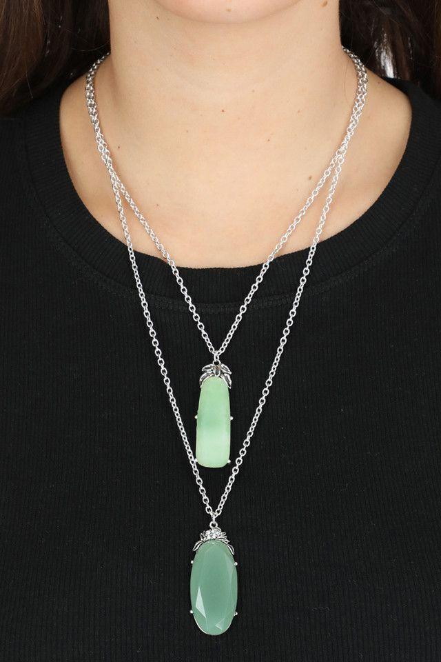 Collar Largo Jungle Verde Humana-1