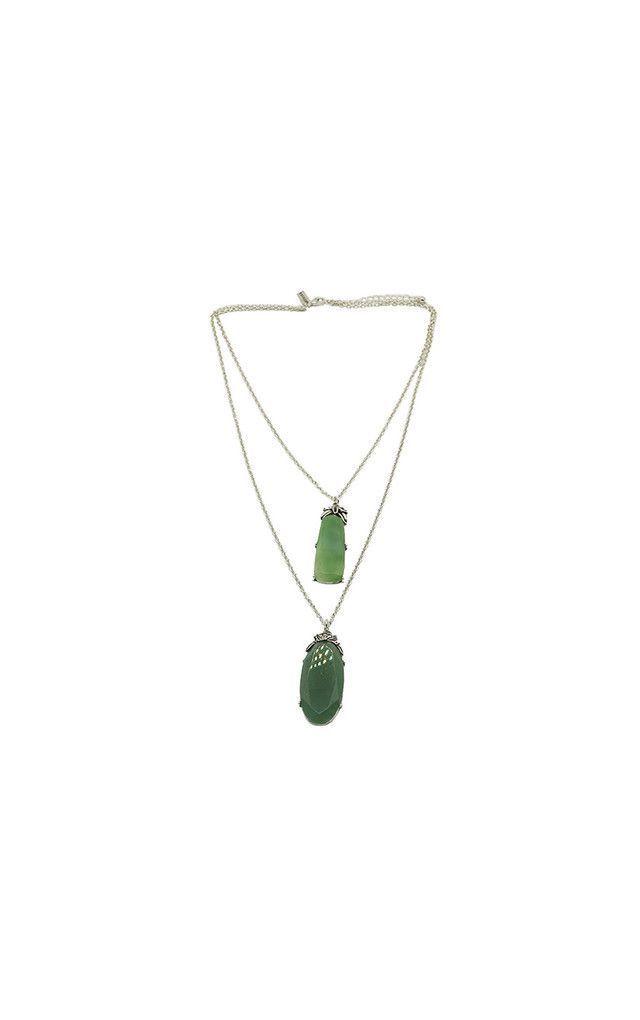 Collar Largo Jungle Verde Humana-0