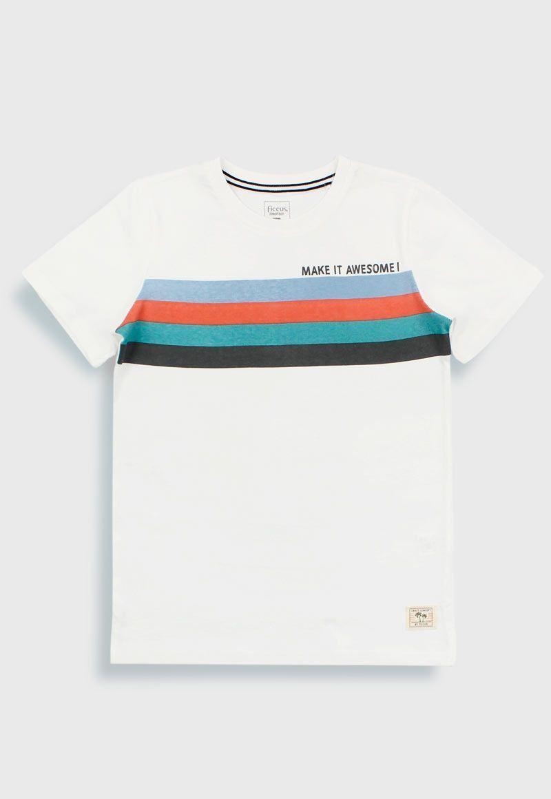Polera junior niño franjas craft 345-0