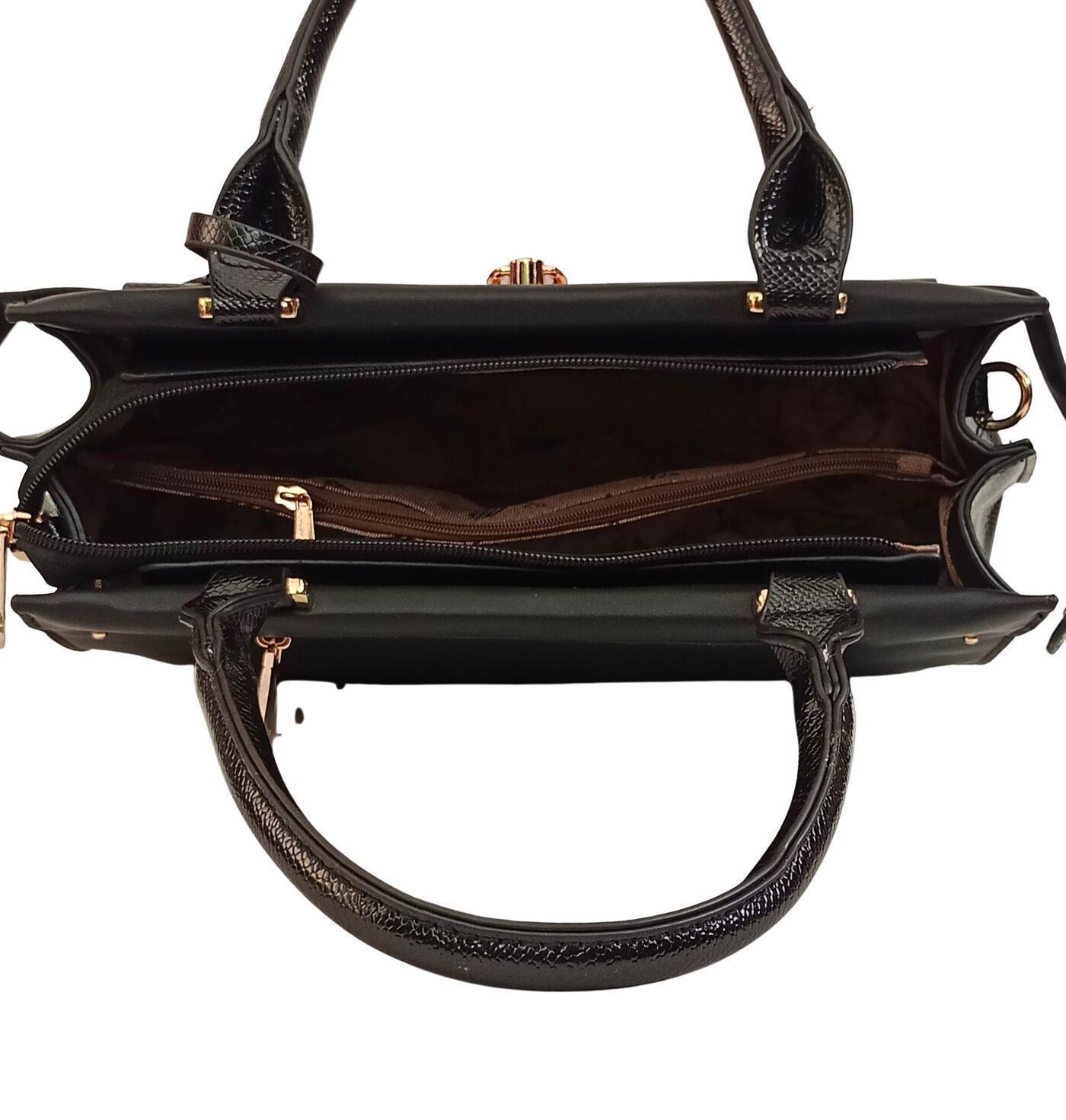 Cartera textura lisa negra-3
