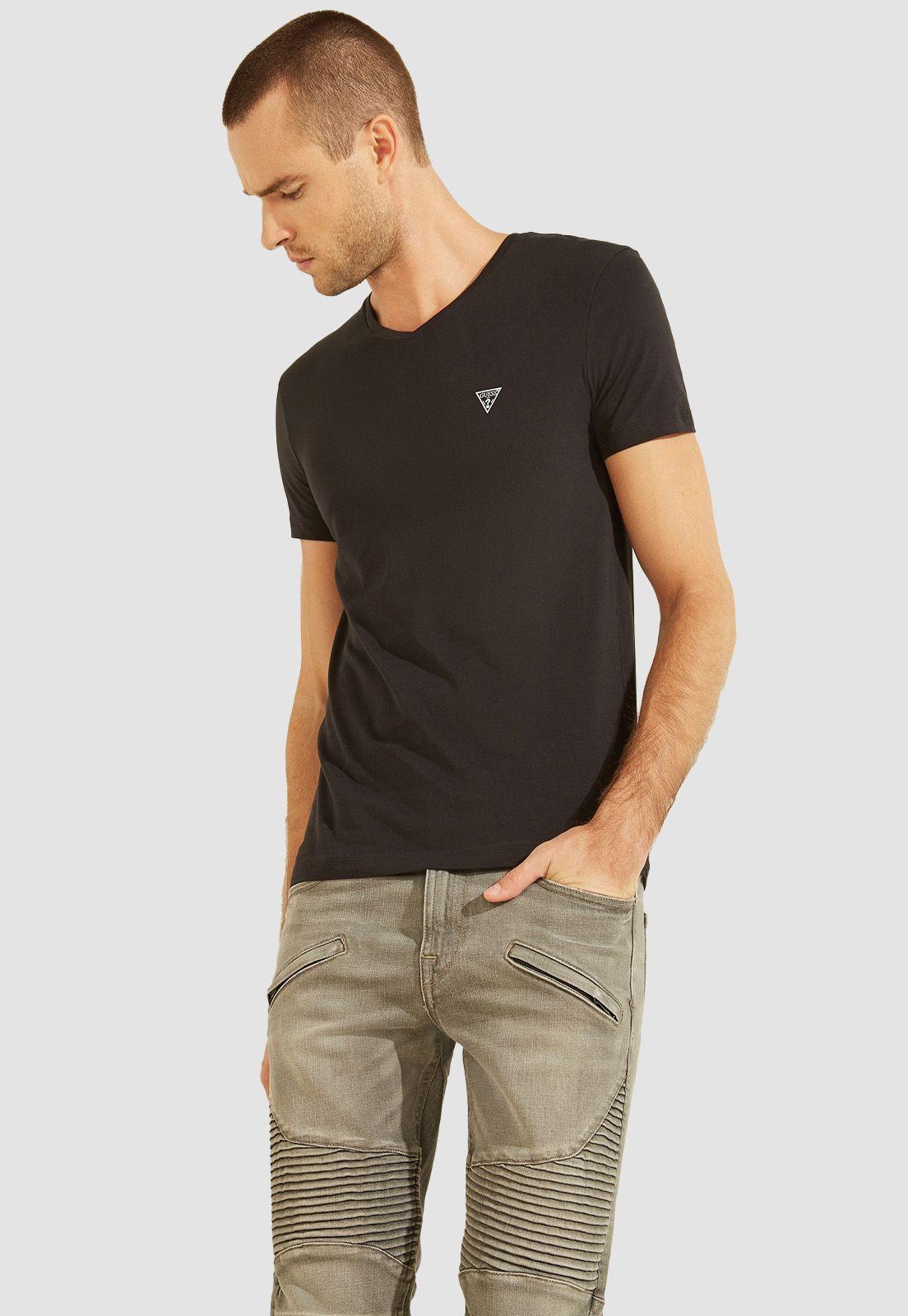 Polera Guess Caleb Hero V Neck Ss-0