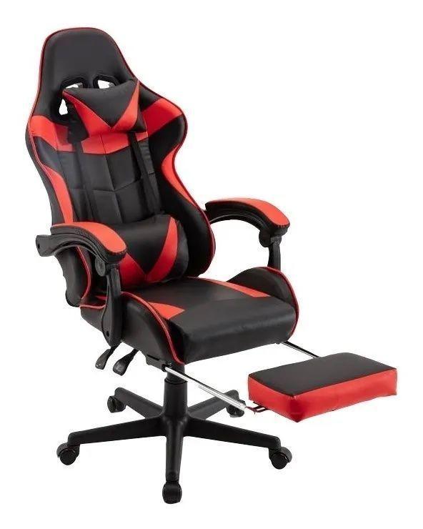 Silla Home Office Gamer Reclinable   (rojo)-2
