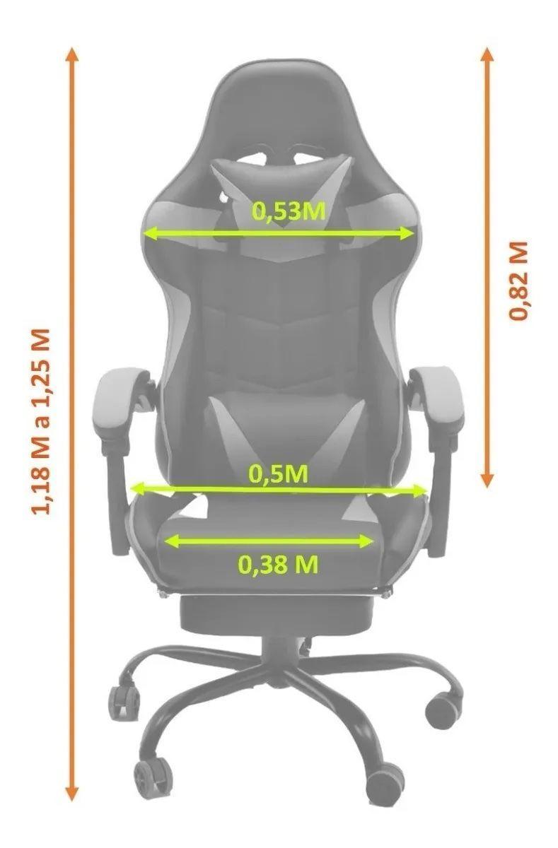 Silla Home Office Gamer Reclinable   (rojo)-3