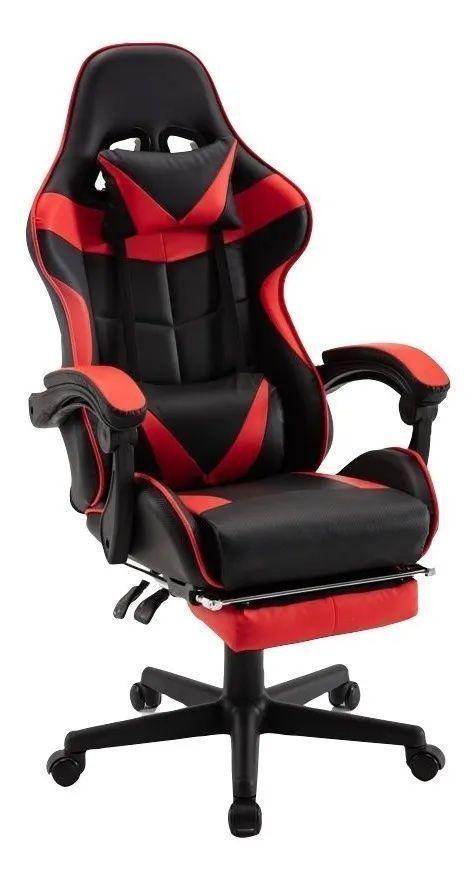 Silla Home Office Gamer Reclinable   (rojo)-1