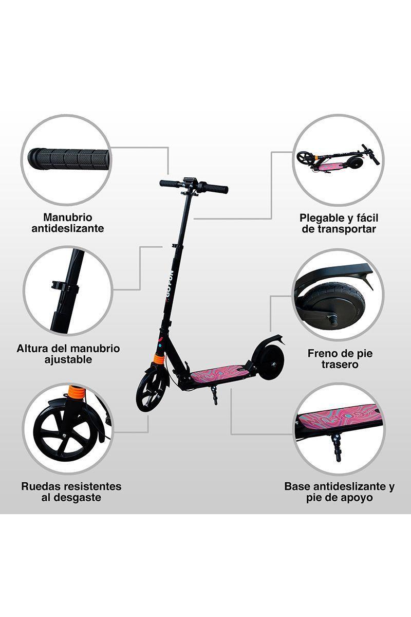 Scooter Eléctrico Plegable 15 Km/h Go Fun Rosa-3