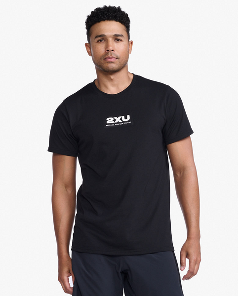 Polera Hombre Contender Tee Black/Nero - Negro - 2XU-0