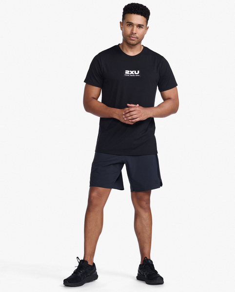 Polera Hombre Contender Tee Black/Nero - Negro - 2XU-1