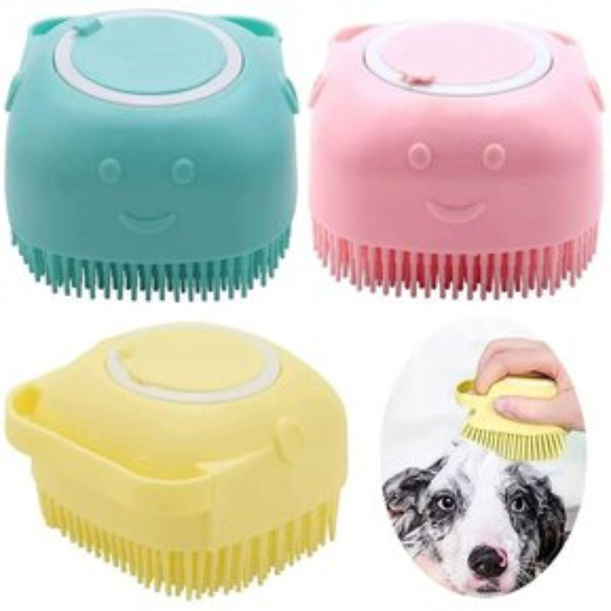 Cepillo De Baño Masajeador Shampoo Cepillo Silicon-2