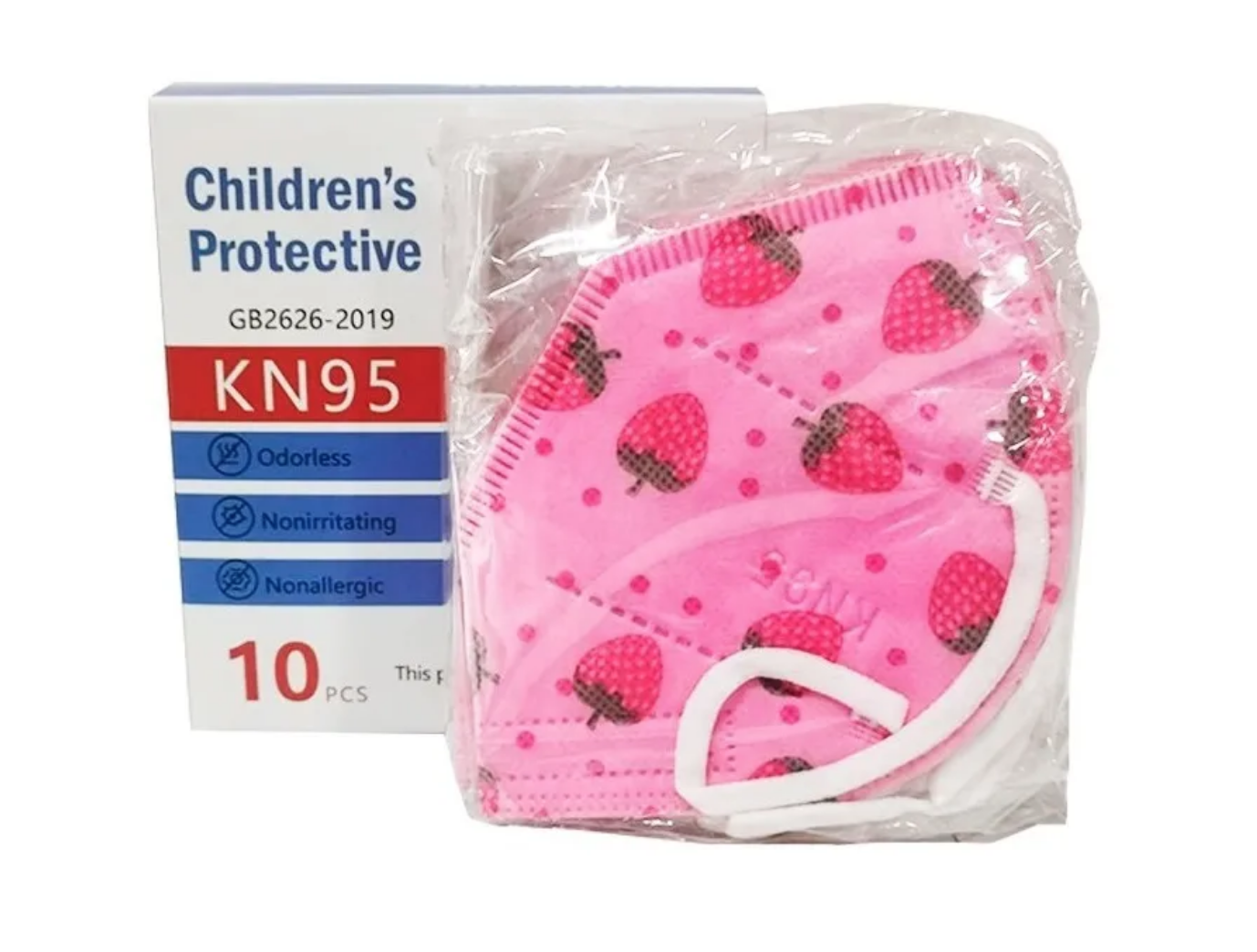 Mascarilla Kn95 Niños Y Niñas Frutilla 40 Unidades-0