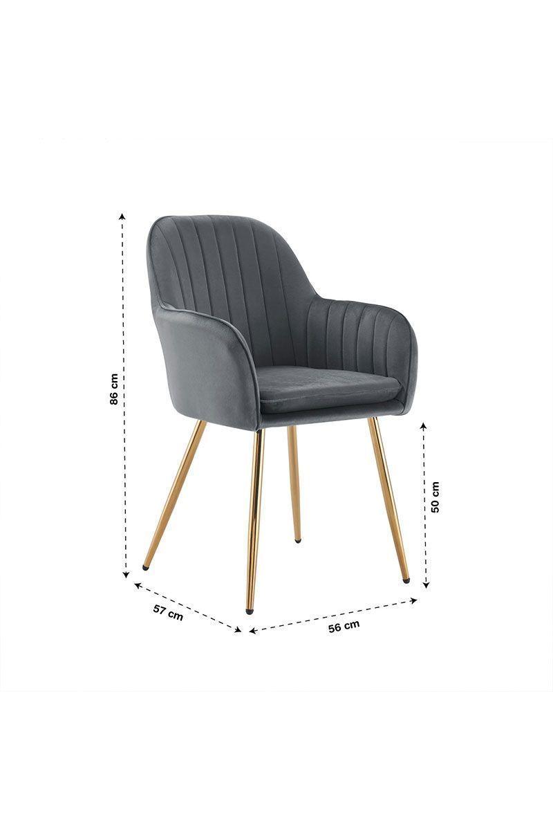 Pack 2 Sillas de Comedor Sitial Alessandro Gris-2