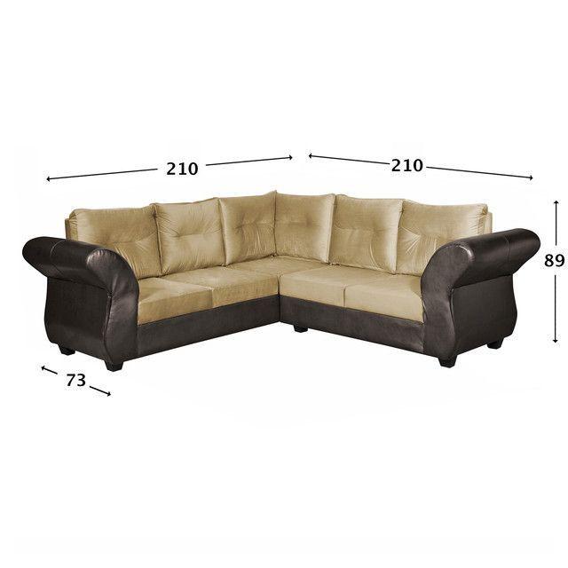 Sofa Seccional 3-2 Emma Felpa Beige-2