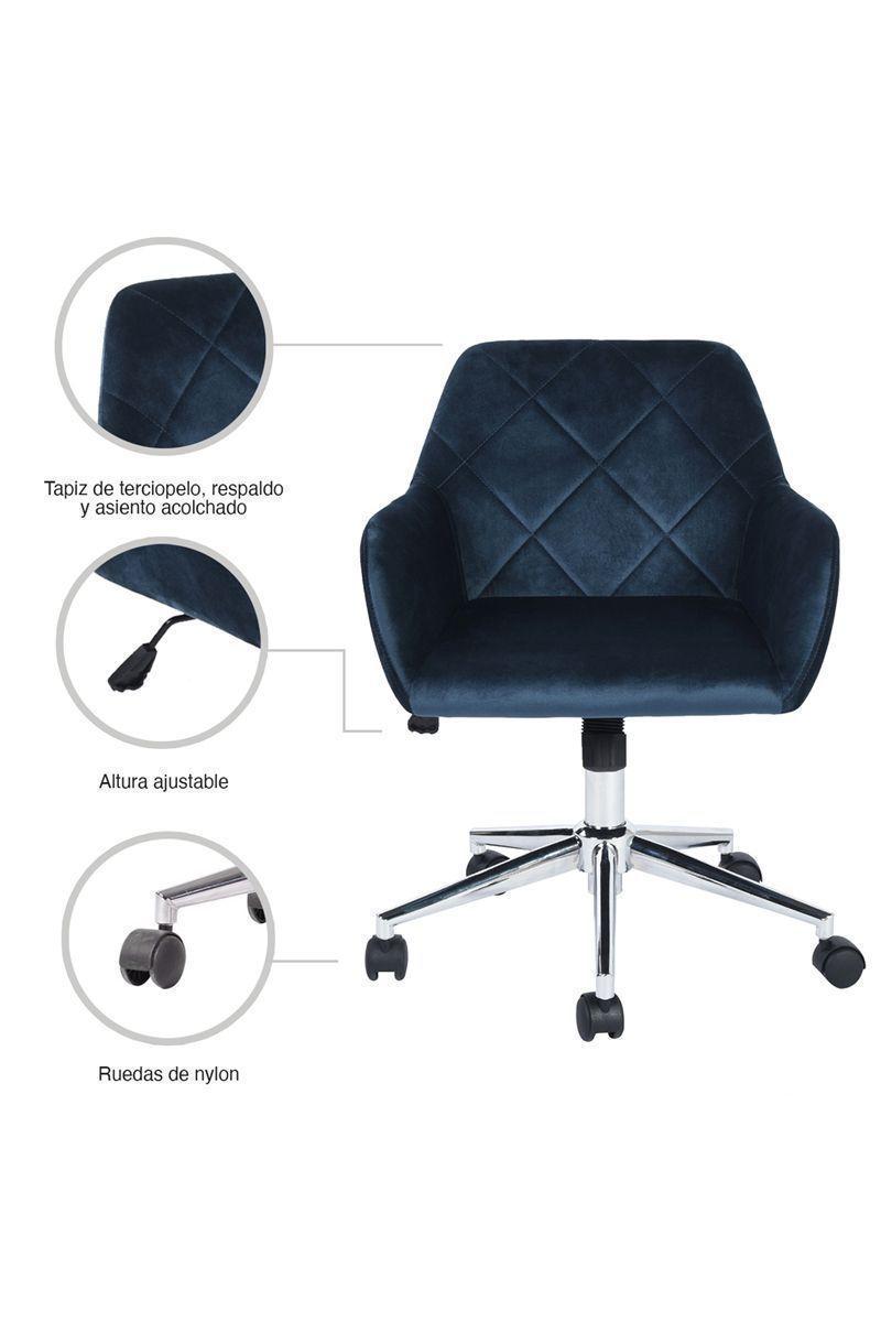 Silla Snell Oficina Altura Ajustable Azul-4