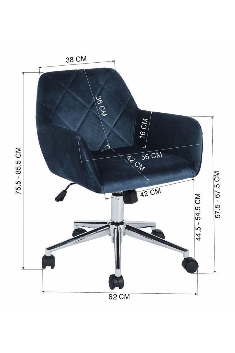 Silla Snell Oficina Altura Ajustable Azul-2