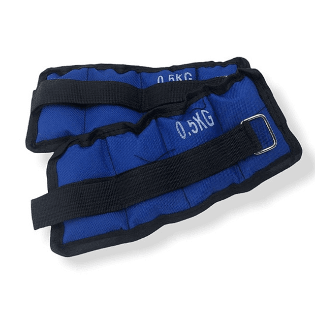 PAR TOBILLERAS PESO AJUSTABLE EJERCICIO 0,5 KG – TOTAL 1KG-1