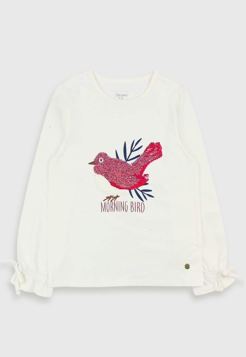 Polera Kids Niña Morning Bird Lentejuelas Ecolife-0